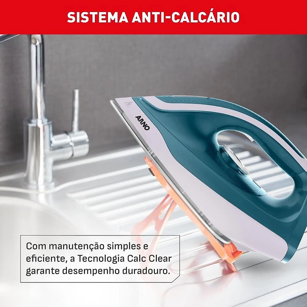Ferro com estação de vapor arno express force 1700w 5,7 bars azul 110