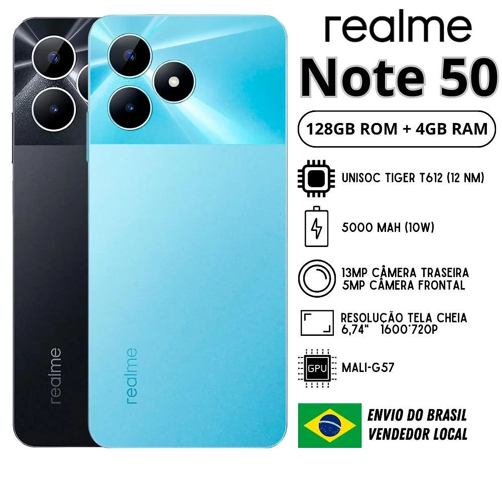Miniatura Celular Realme Note 50 Dual Sim 128 Gb 4 Gb Ram Smartphone