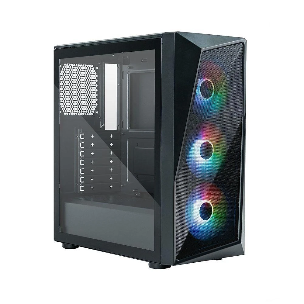Gabinete CMP520 Mid Tower ATX Vidro Temperado com 3 Fans ARGB Preto Cooler Master