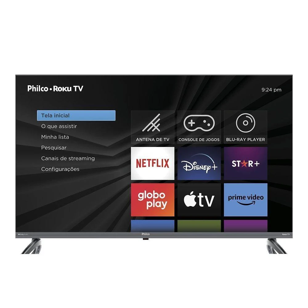 Smart TV 40” Philco LED Roku TV Dolby Audio PTV40E3ERSGB Bivolt