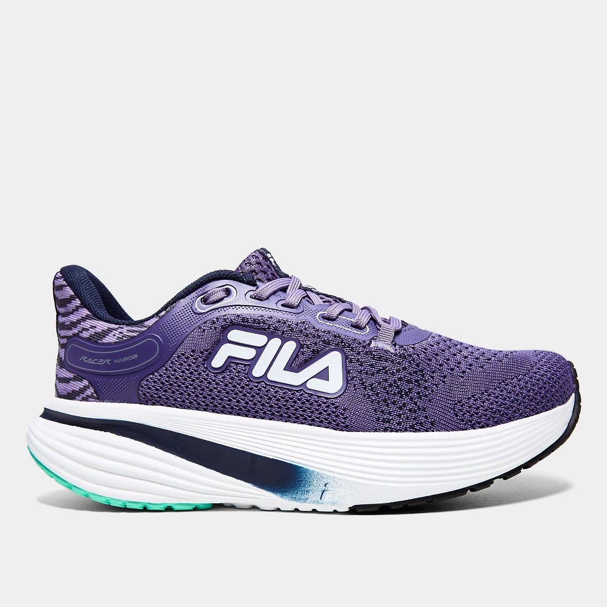 Miniatura Tênis Fila Racer Nairobi Feminino Roxo+Verde - 34