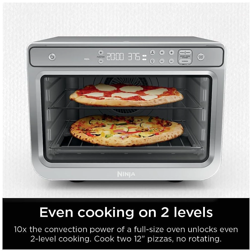 Forno Elétrico de Bancada de Convecção 10 em 1 com Função Air Fryer, Aço Inoxidável, 110V 1800W, Ninja Prestige Smart XL DT551 110v