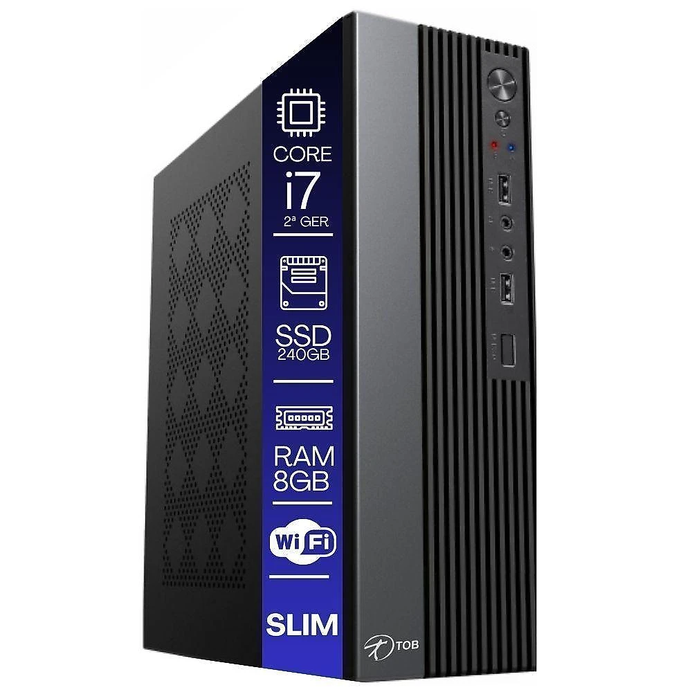 Computador PDV com Perifericos Core I7 2a Geracao 8GB SSD 240GB Sistema TOB Food Bivolt Tob