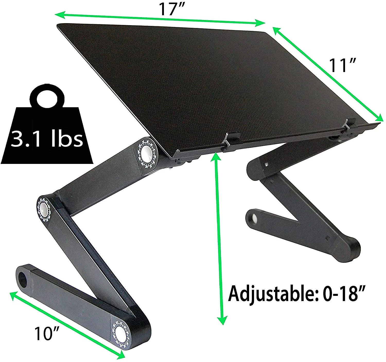 Suporte Ergonômico WorkEZ Ajustável Dobrável 2840Cm Preto