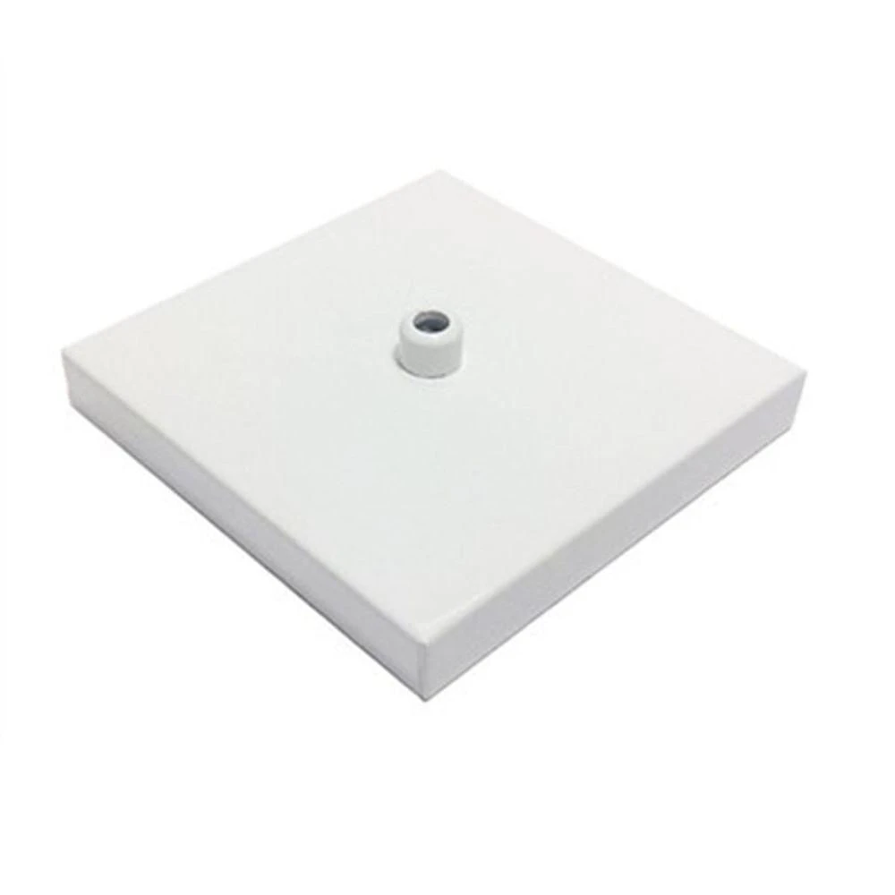 Kit/5 Canopla Lustre Pendente Quadrado Md-1005 12x12x2cm Branco