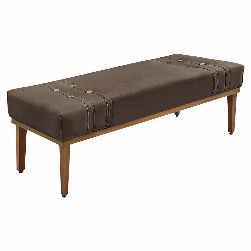 Calçadeira Recamier Queen 1,60m Gênova Marrom Pallazio