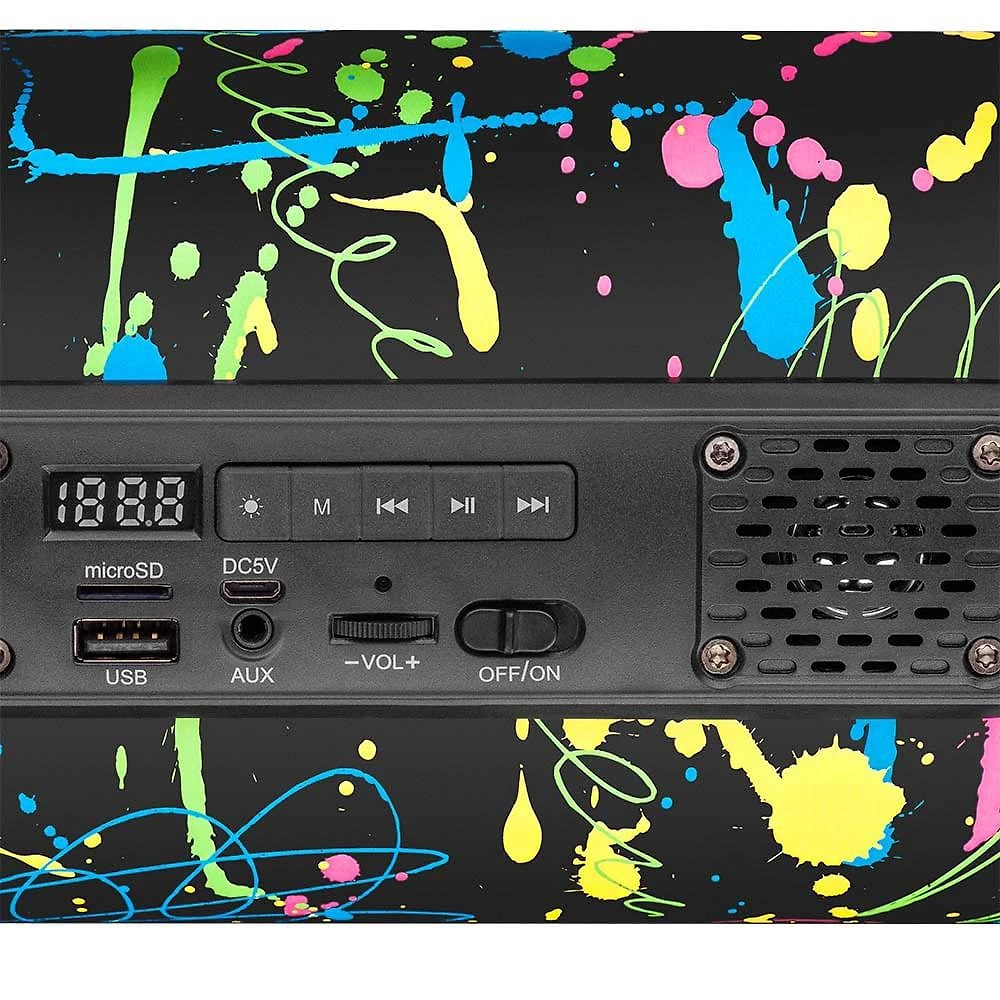 Caixa de som bazooka paint blast i 80w pulse - sp361