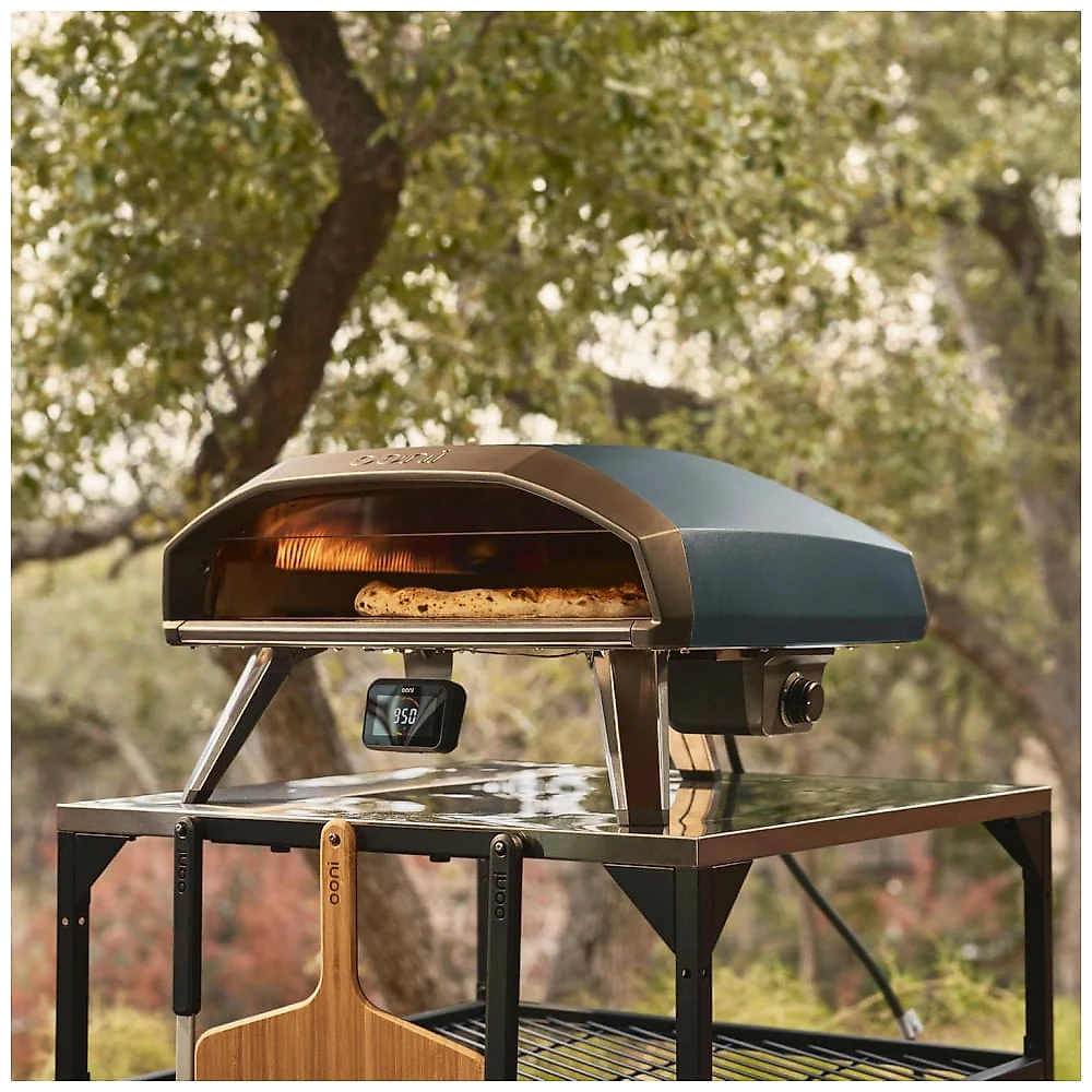 Forno de Pizza Ooni Koda 2 Pro 18" a Gás Portátil Pedra Refratária 500°C Pizza Napolitana Outdoor Azul-Ardósia