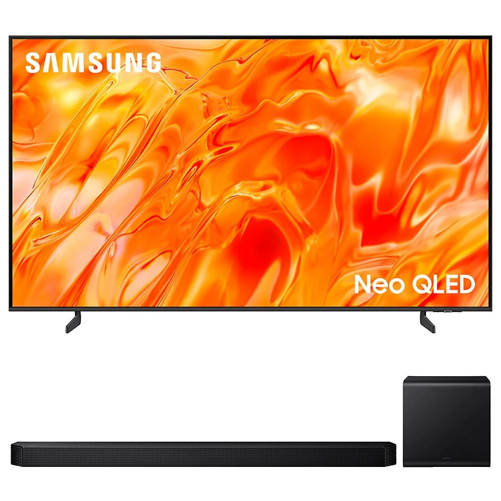Smart TV Samsung 85" Polegadas Neo QLED 4K QN70H 2026 + Soundbar Samsung Série Q com 3.1.2 canais HW-Q600H