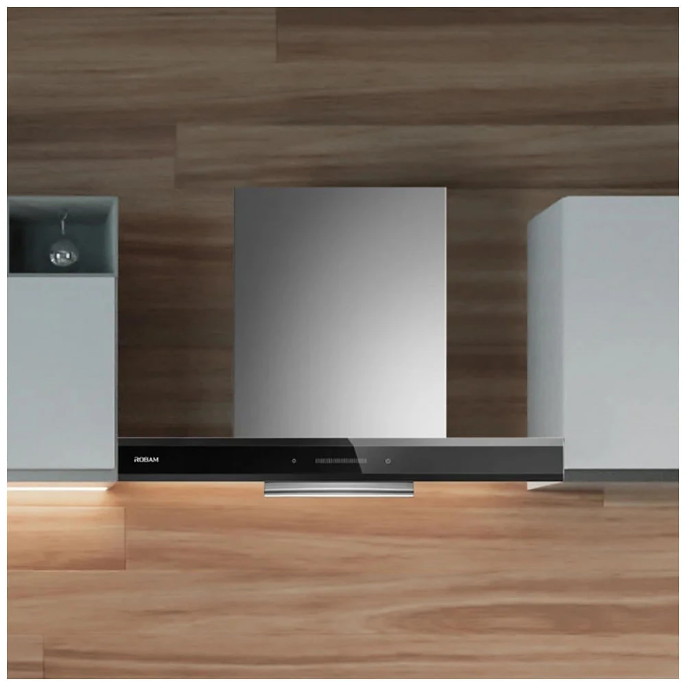 Coifa Robam Cleanair Series Inox e Vidro, 1870 m³/h, 9 Velocidades, Touch, Conversível, 120V