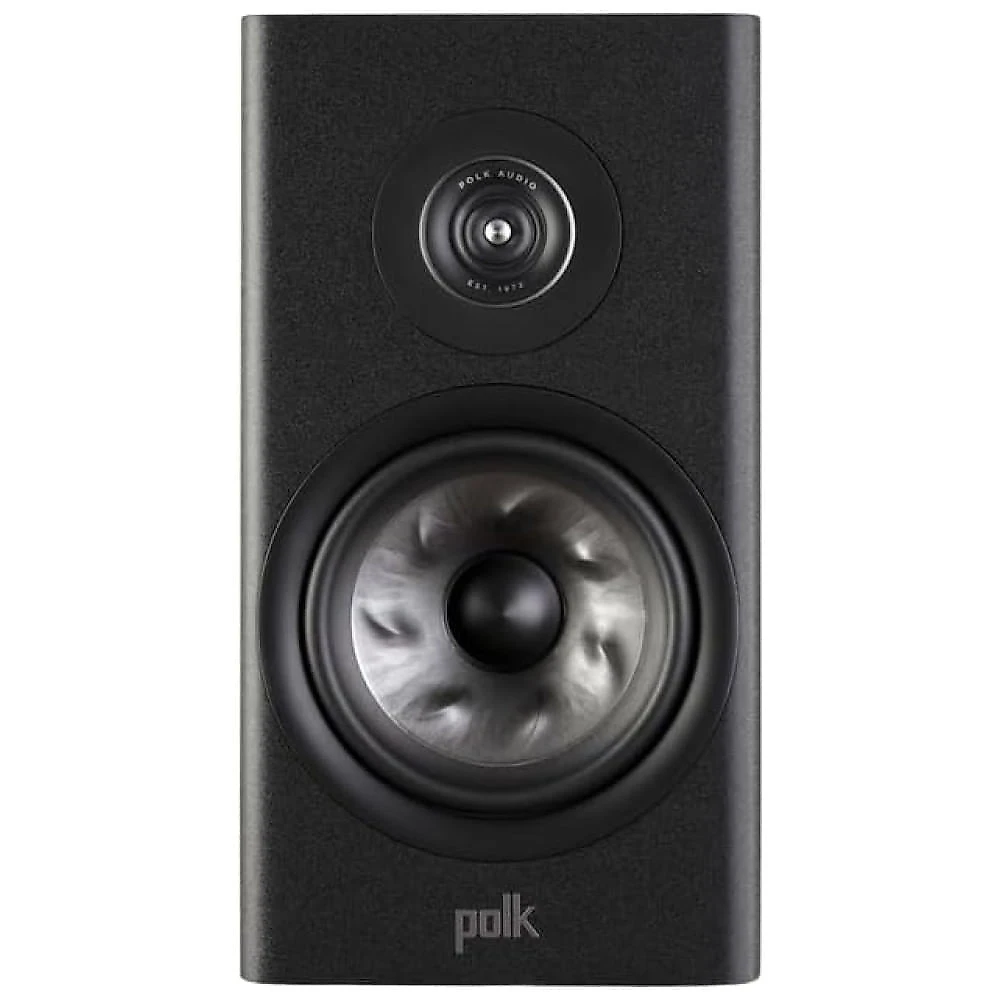 Caixas de som bookshelf Polk Audio Reserve R200 pretas para home theater estéreo 200W