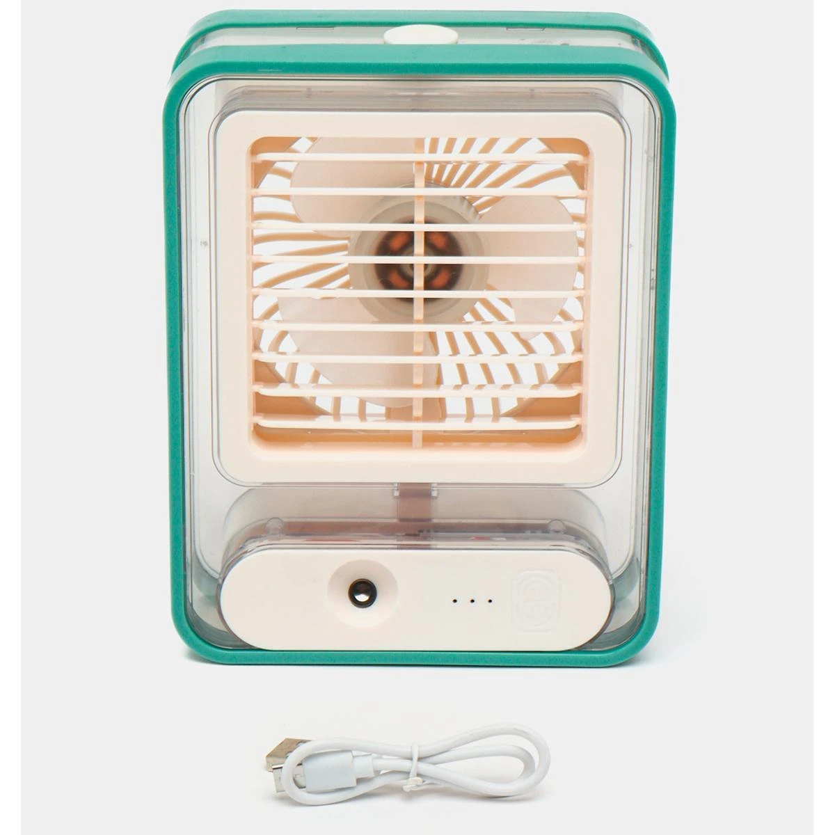 Miniatura Mini Ventilador Portátil Recarregável 3 Velocidades LED