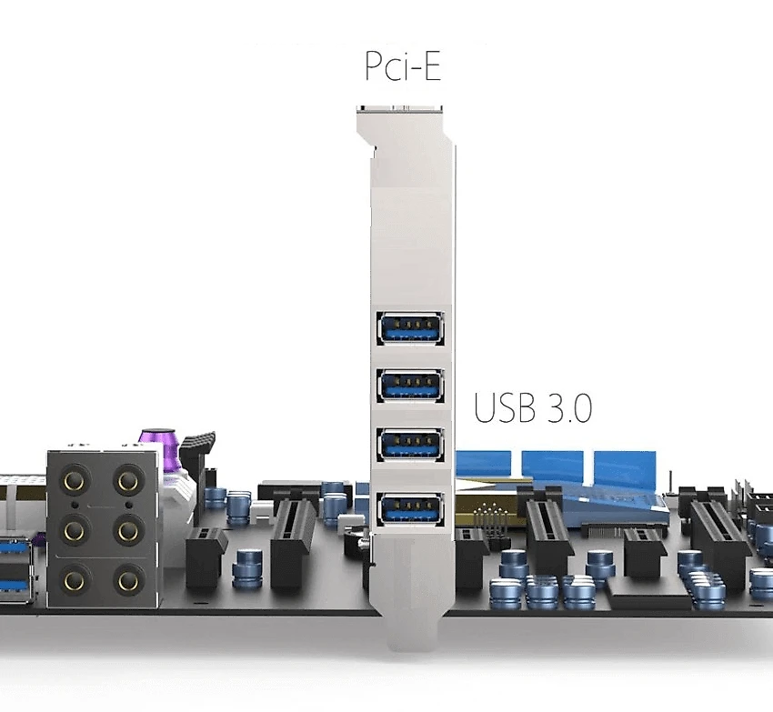 Placa de Expansão PCI-Express 4x Portas USB 3.0 Transferência até 5 Gb/s