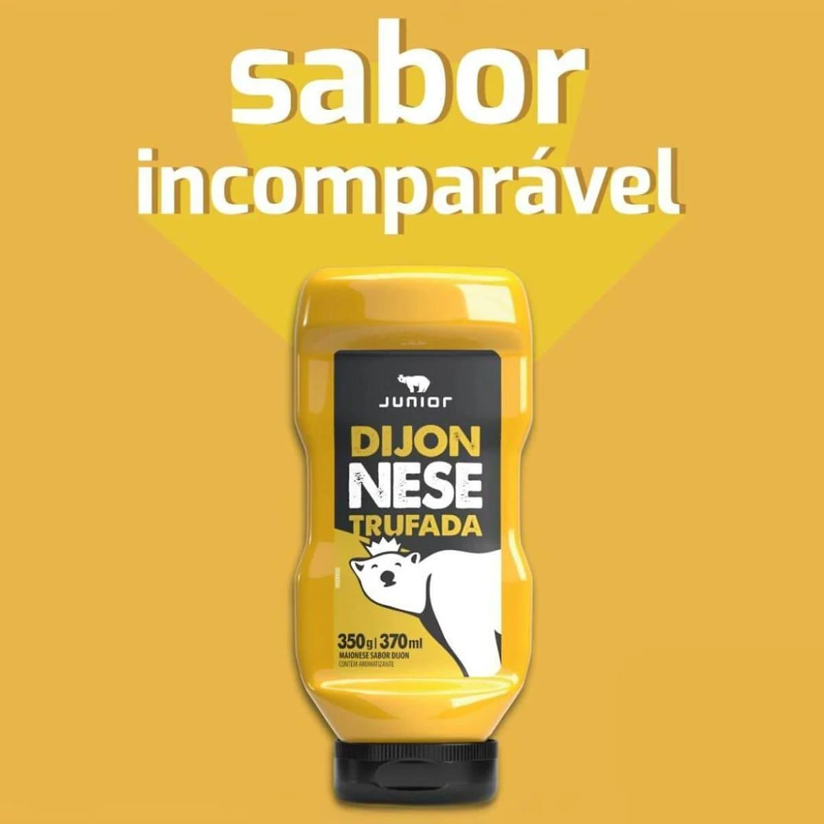 Miniatura Maionese Trufada Dijon Junior Dijonnese Lanches Frasco 360G
