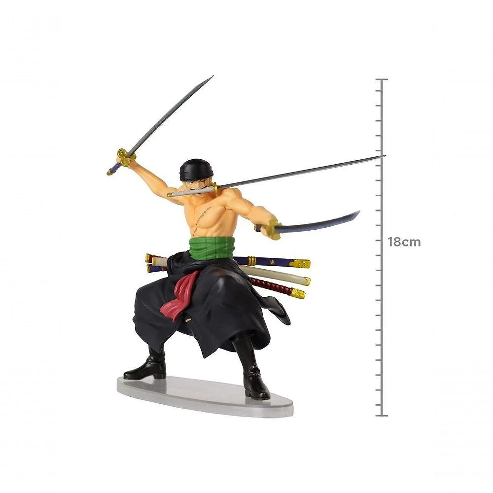 Figure de Coleção Ichiban Signs Of The Hight King One Piece Roronoa Zoro em PVC 18CM