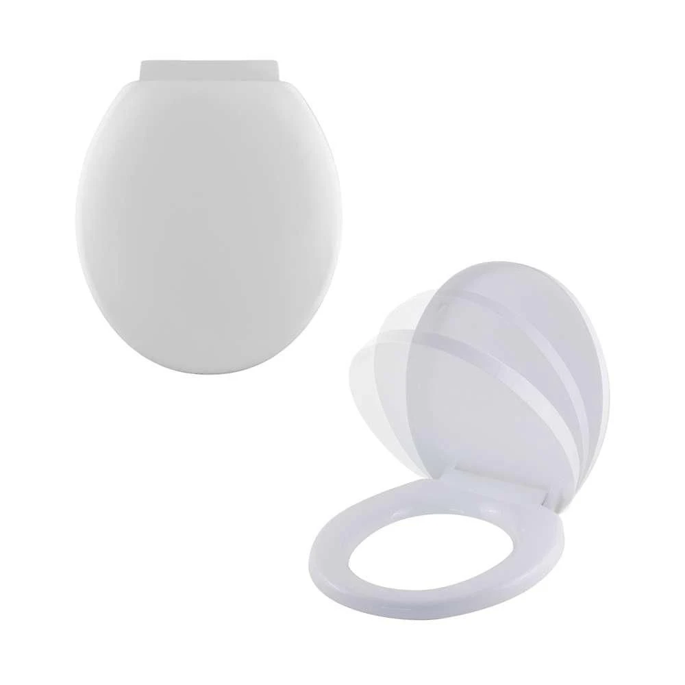 Assento Sanitário Porto Branco Alongado Polipropileno Fechamento Suave Soft Close Pontto Lavabo 40CM