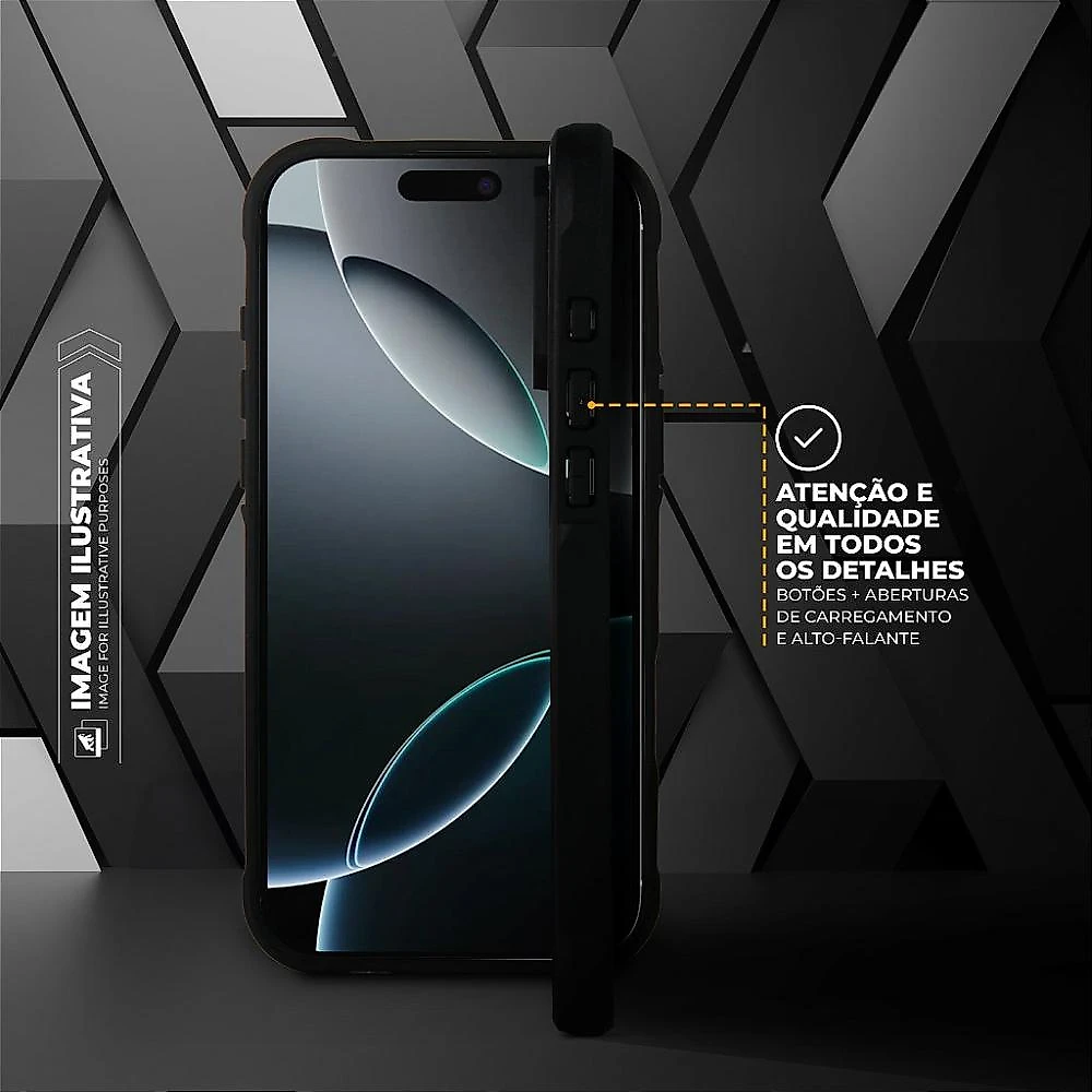 Capa para Samsung Galaxy S23 FE - Dual Sense Preta - Gshield