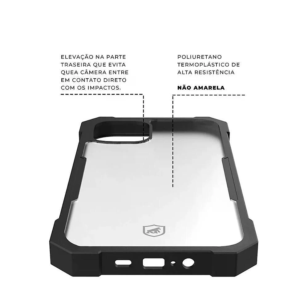 Kit Capa Dual Shock X E Pelicula Ultra Glass Para Iphone 15 - Gshield