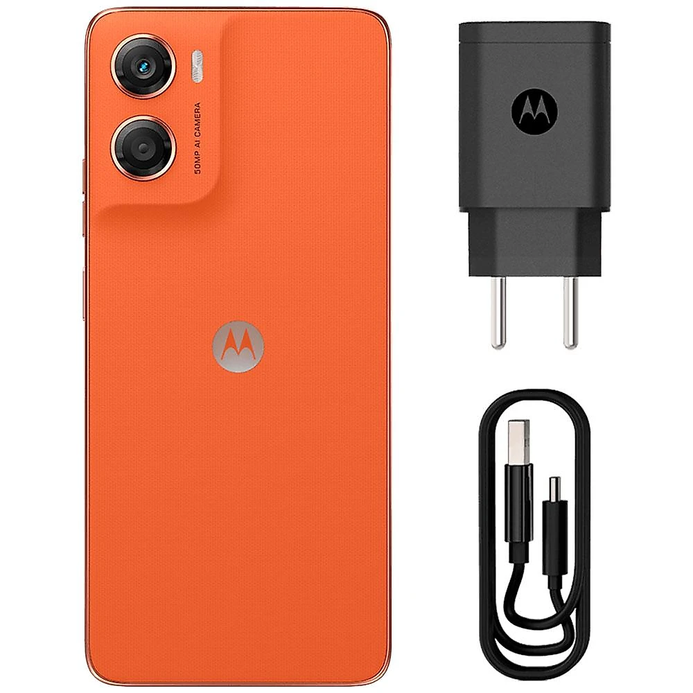 Smartphone Moto G06 Motorola 6,9”, 128 GB, Android 15, Laranja