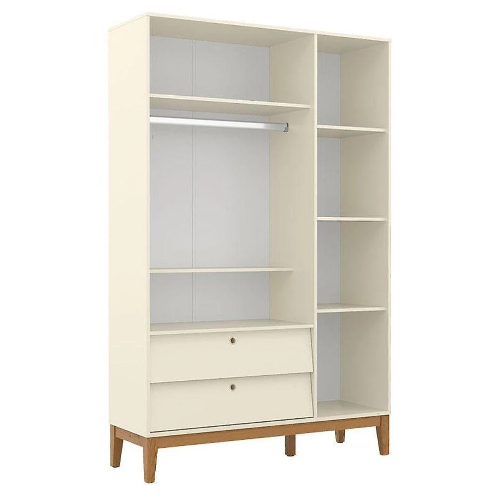Quarto De Bebê Unique 3 Portas Com Cômoda 6 Gavetas E Painel Farm Com Led Off White Eco Wood - Matic