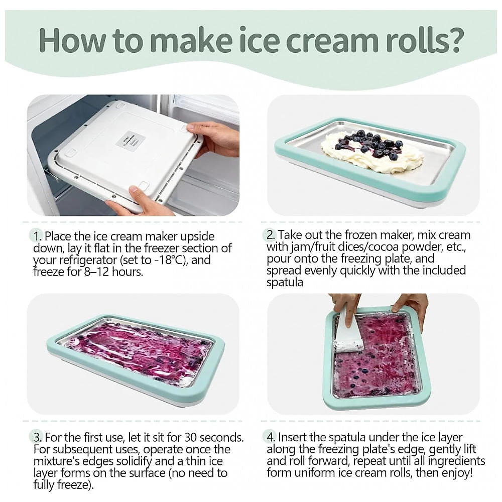 Leisuremix Máquina de Sorvete Instantâneo com Espátulas - Kit DIY para Sorvete, Iogurte e Sorbet