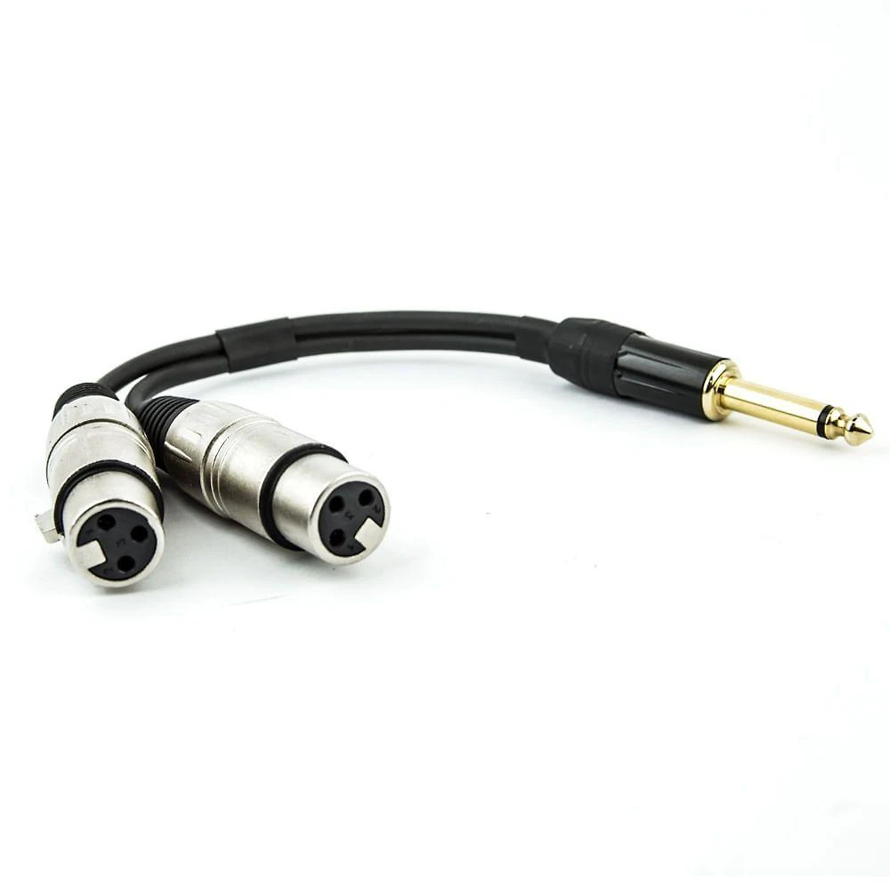 Cabo P10 Para 2 Xlr Fêmea Mono - 50 Cm