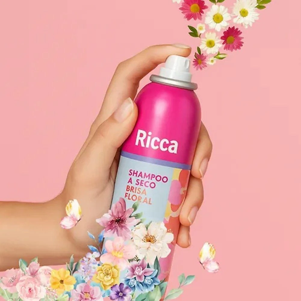 Kit 3 Shampoo A Seco Brisa Floral Remove Oleosidade Ricca 150ml