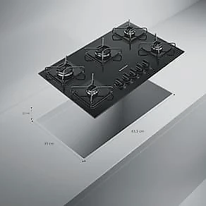 Cooktop 5 Bocas Brastemp BDD75BE Mesa de Vidro Grade de Aço Ferro Aramado Bivolt Preto