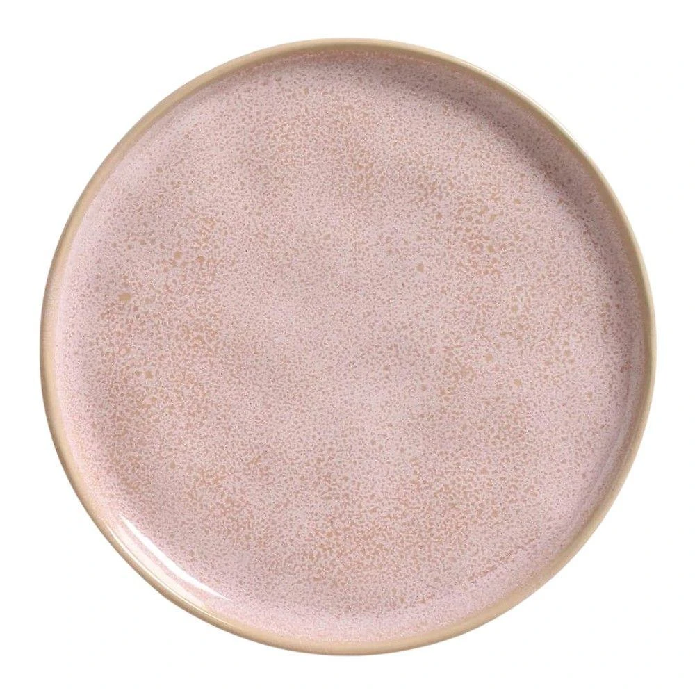 Prato Raso Cerâmica 27,5cm Rosa Bio Litchi para Refeições Porto Brasil