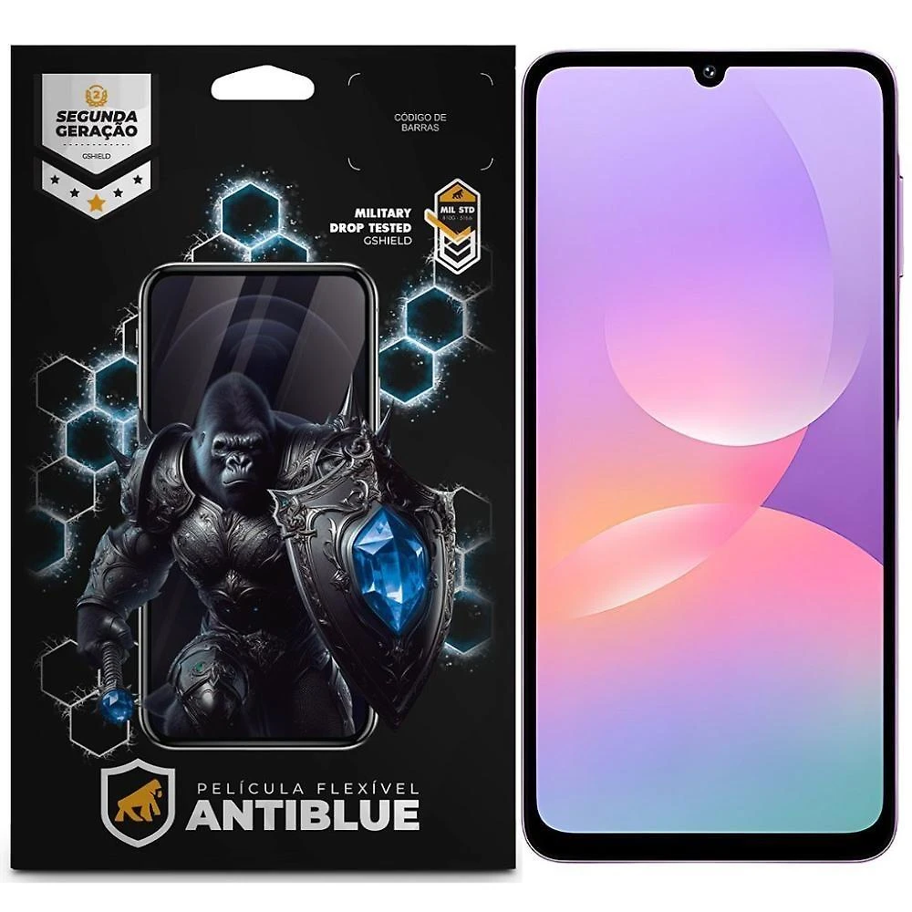 Película de Vidro Gshield para Samsung Galaxy M17e Antiblue Bloqueio de Luz Azul Uv Transparente