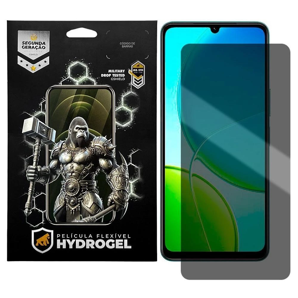 Película de Proteção de Tela Gshield para Jovi Y29s 5G Privacidade Hidro Nano Pet e TPU Soft Gel
