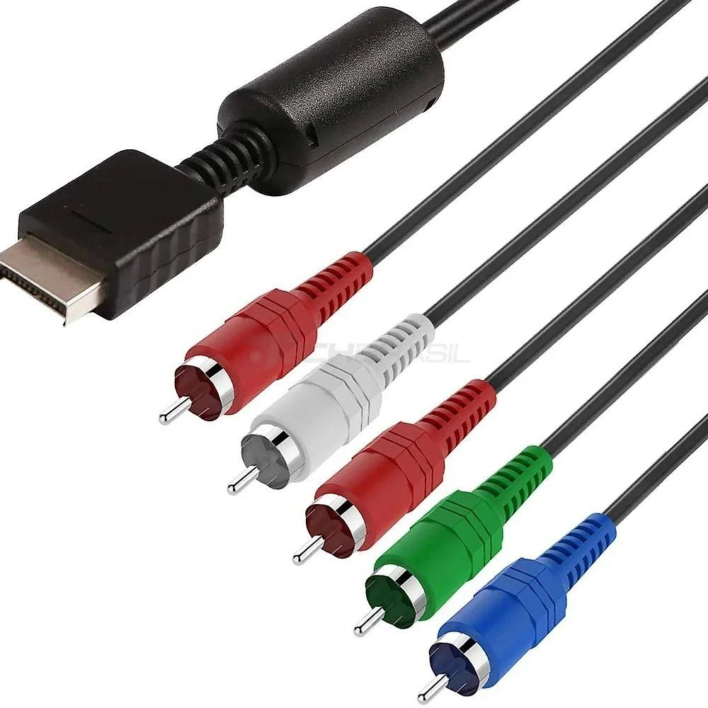 Cabo Vídeo Componente FG para Playstation 2 e 3 HDTV Preto