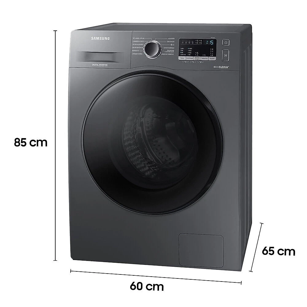 Lava e Seca Samsung Ecobubble 11 Kg Smart Check WD11A Inox Look - 110V