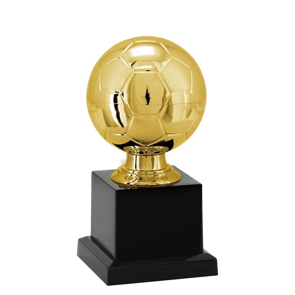 Troféu Vitória Vencedor 500142 Bola 15cm Modelo Bola Dourado Base Quadrada Vitória