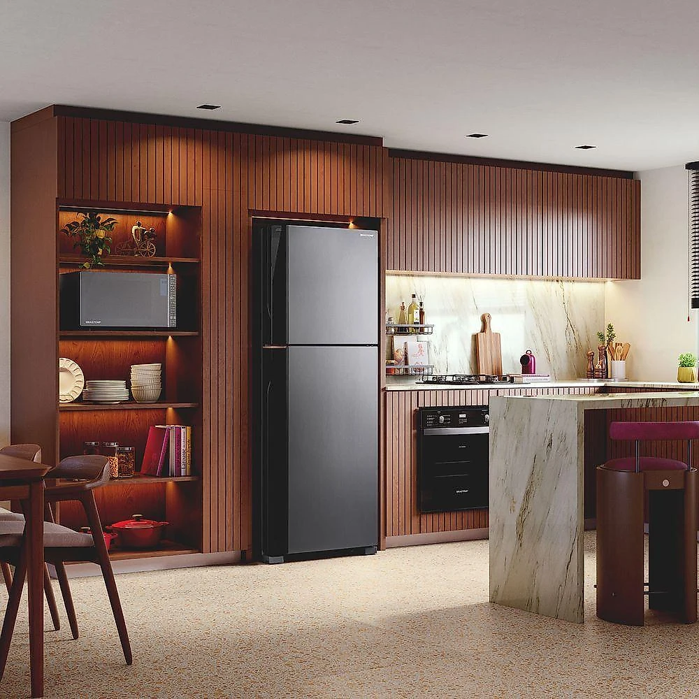 Geladeira Brastemp Duplex Frost Free Inverter 476L Smart Cold Brm60ak Inox Bivolt