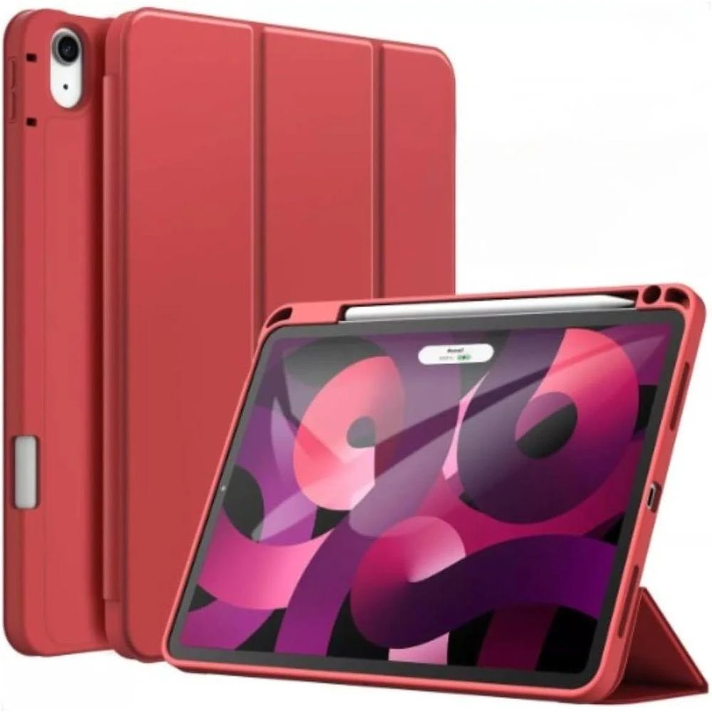Capa Ipad 10a Geração 2022 Suporte Caneta A2696 A2757 A2777 Vermelha
