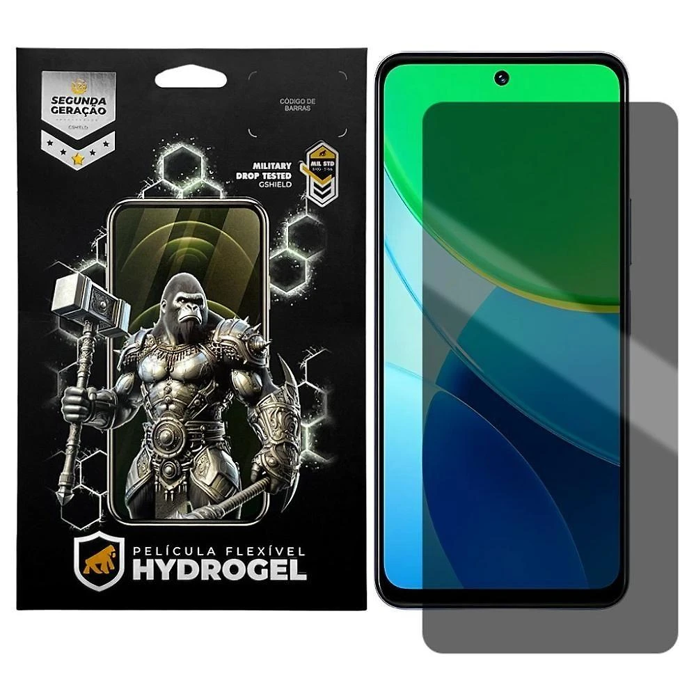Película de Privacidade para Celular Gshield Jovi Y19s Proteção de Tela com Hidro Nano Pet e TPU