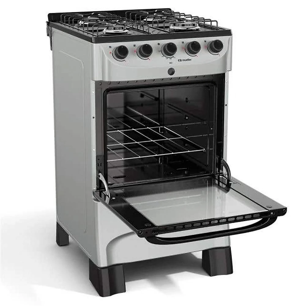 Fogão 4 Bocas Mueller MFI4BC com Acendimento Automático, Titânio Fogão 4 Bocas Mueller MFI4BC Acendimento Automático, Titânio