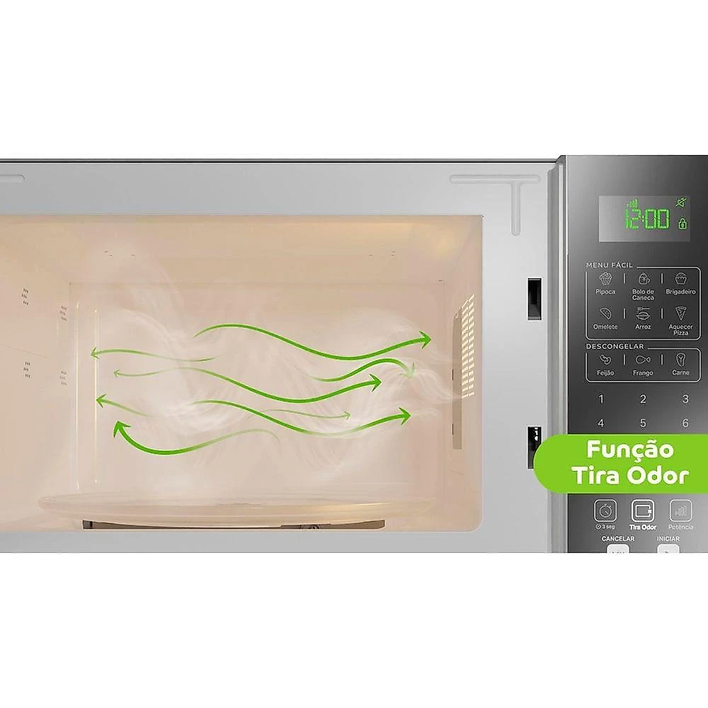 Forno de micro-ondas consul cms46ar com função menu fácil 32l - prata 220