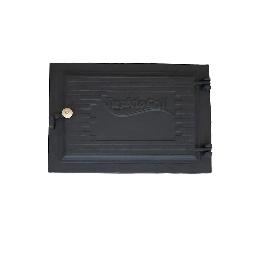 Porta de Forno a Lenha Fundição São Cristóvão Império Grill Ferro Fundido Bivolt Inox 46CM 31CM