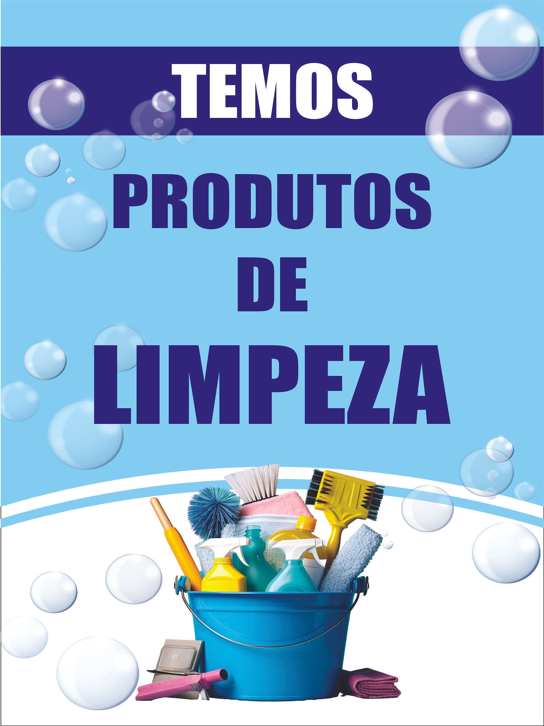 Miniatura Banner Arte Pronta - Temos Produtos De Limpeza