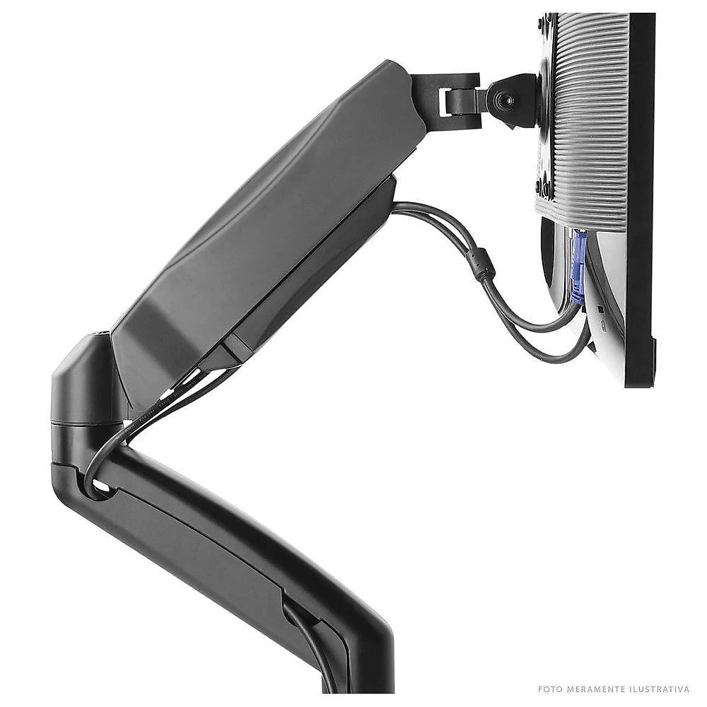 Suporte Articulado para 2 Monitores Sm-341B com Contrapeso e Suporte a Gás Preto Vinik