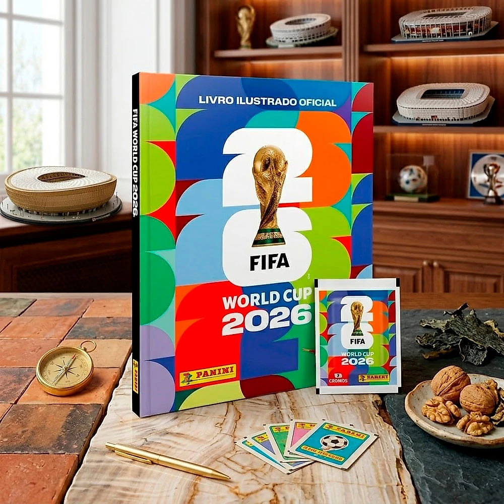 Miniatura Figurinhas Copa do Mundo FIFA World Cup 2026 Panini Envelope 7 Cromos