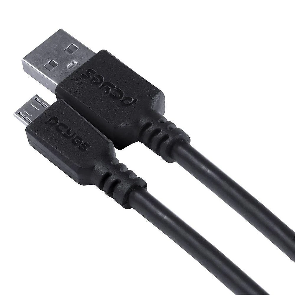 Cabo Micro USB para USB-A 2.0 Pcyes PMUAP-3 para Dados 480MBPS 5V 3A Preto 3 METROS