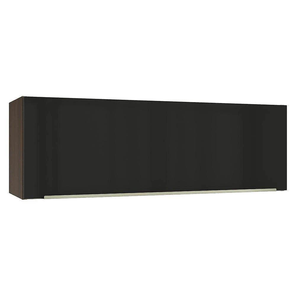 Armário aéreo 100 cm 1 porta basculante rustic/preto lux madesa