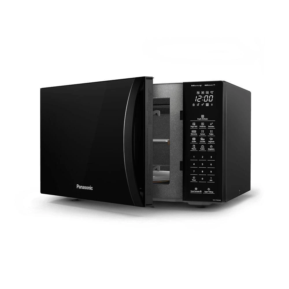 Miniatura Microondas Panasonic Dupla Refeição 34L Black Glass - NN-ST66NBRU 110V