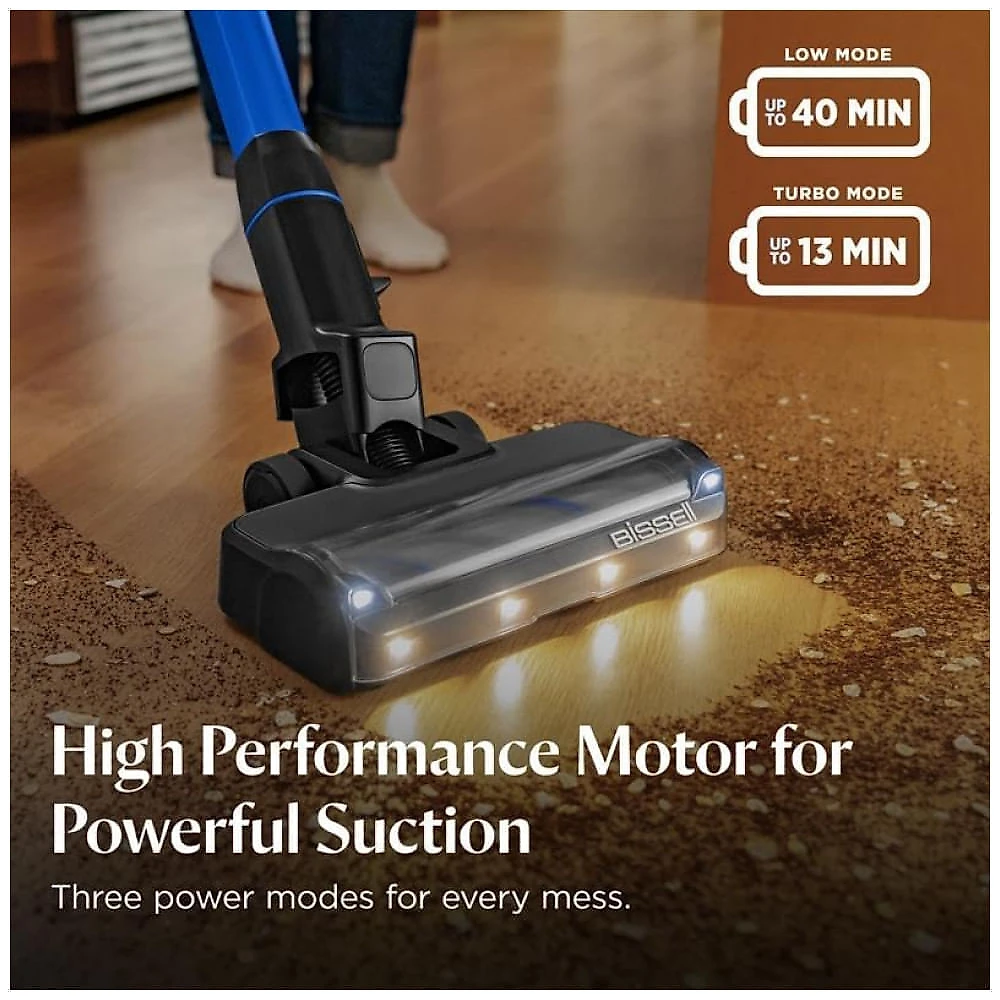 Aspirador Sem Fio Bissell PowerClean FurFinder Cinza Escuro Antiembaraço 200W 40 Minutos 25.2V.