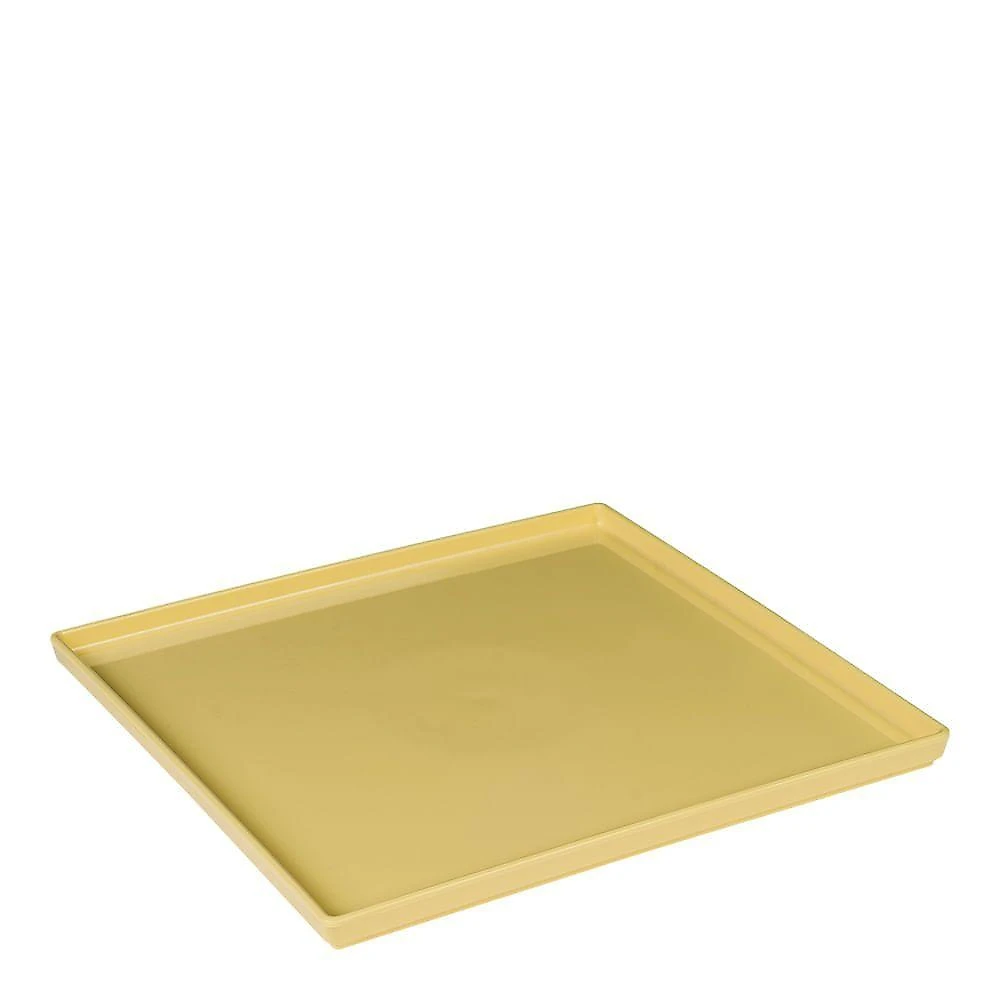 Prato Square Quadrado 27x27 Amarelo Claro Em Polipropileno Linha Tendência Vem
