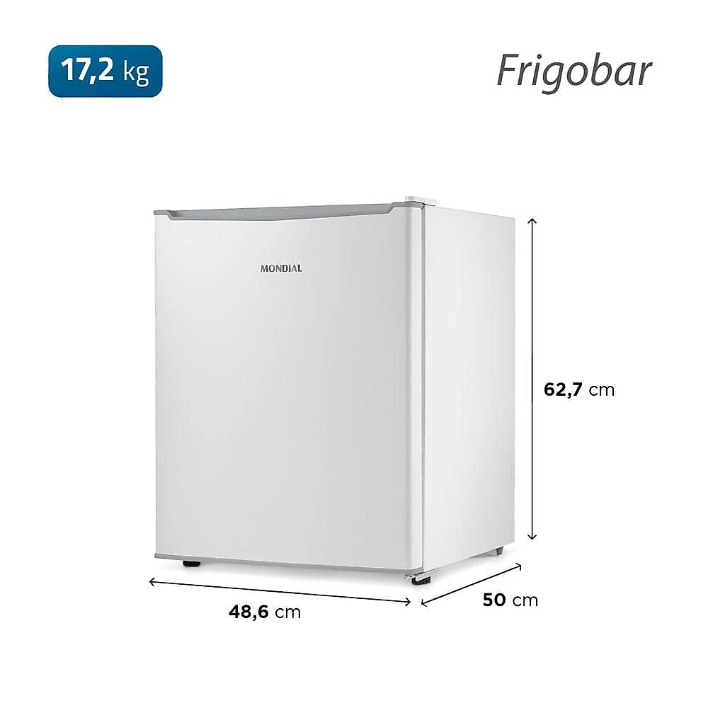 Frigobar 73L Porta Reversível Mondial FGB01W80 Branco 220V 220v