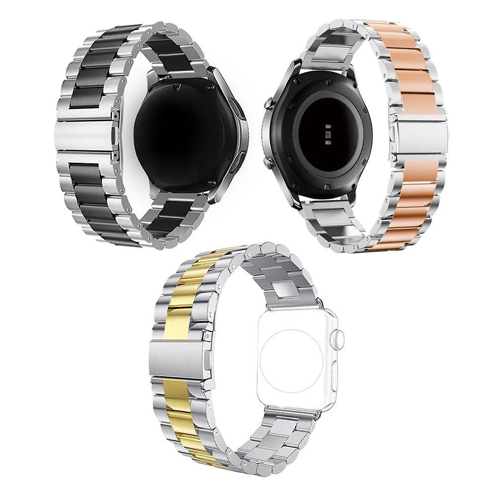 Pulseira Relogio Smartwatch Kit 3 Uni Inteligente Band Inox